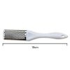 Metal Foot File With Rasp Curved Plastic White Handle