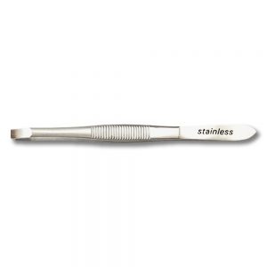 Professional Slanted Tweezers Stainless Steel Straight Edge