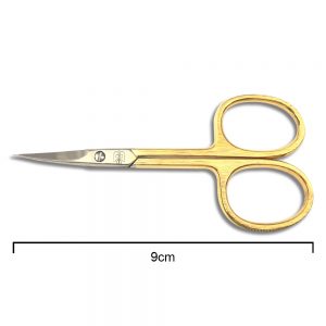 Cuticle Scissor Curved Half Gold