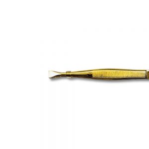Professional Facial Hair Tweezer Straight Tip Gold