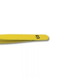 Belini Eyebrow Tweezers Slant Italian Yellow end