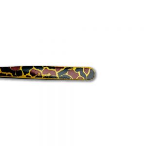 Slant Tip Eyebrow Tweezer Leopard Pattern End closeup