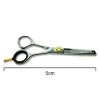 Stainless Steel Silver Barber Thinning Scissor With Gold Hook 5cm