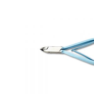 Stainless Steel Blue Cuticle Pliers With Lock tip