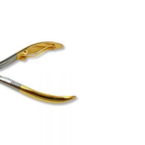 Stainless Steel Half Gold Nail & Cuticle Plier High Quality end
