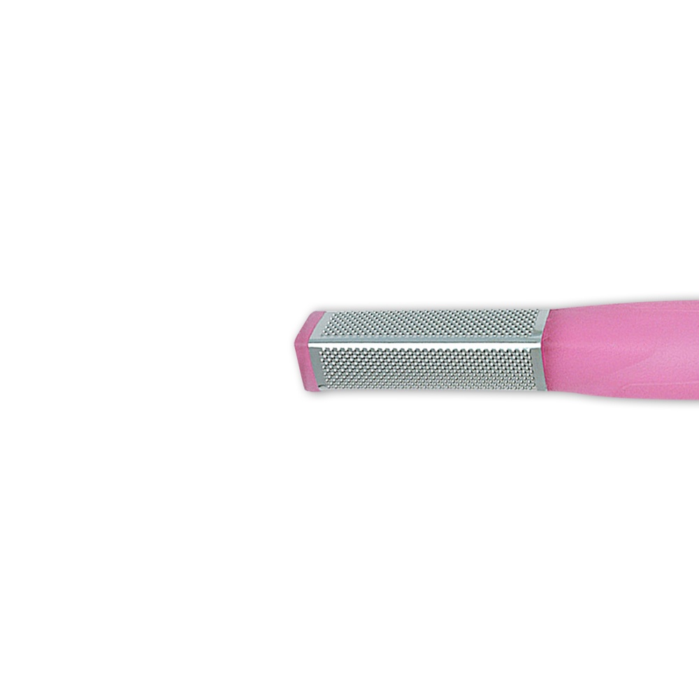 02.-Foot-Rasp-with-File-3-Sided-Belini-File-on-the-Front-Pink-Color-1000x1000 3 Sided Pink Foot Rasp File Plastic Handle Belini tip